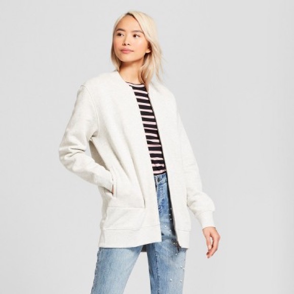 Who What Wear Oversized Fleece Bomber Jacket - Picture 1 of 11